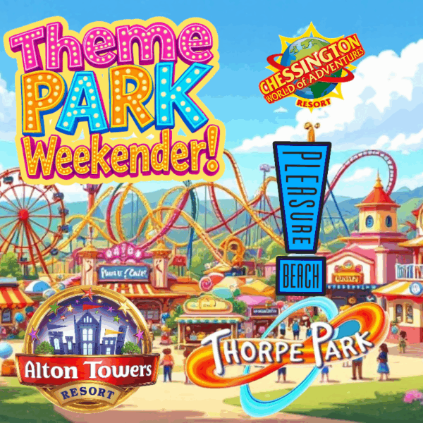 MEGA Theme Park WEEKENDER - Overnight Stay with 2 Day park tickets plus Spends!!!