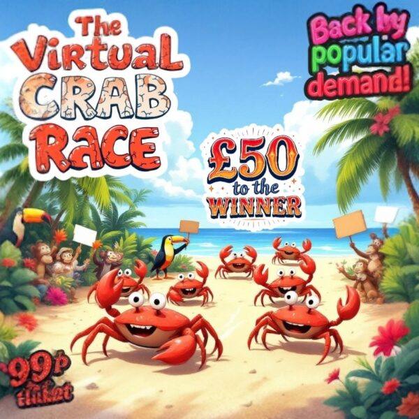 Virtual Crab Race - £50 Cash Main Prize plus runner up site credit