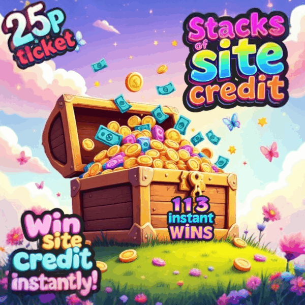 Stacks of Site Credit - £600 of site credit instant wins + £75 Site Credit Main prize