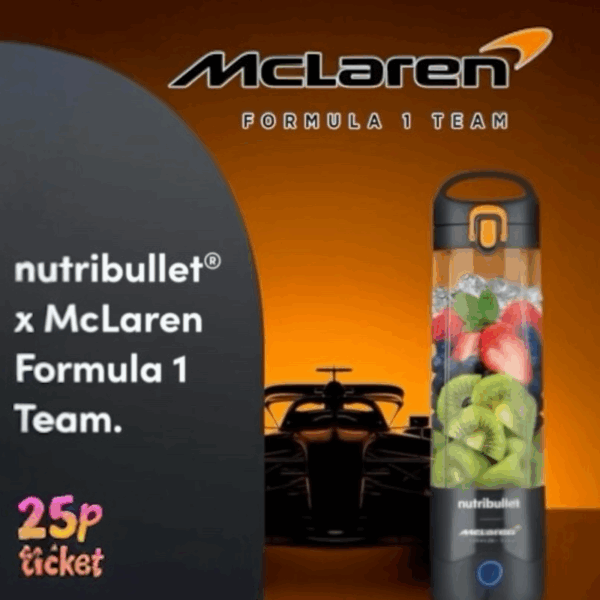 McLaren Nutri Bullet - Portable Blender - 25p a Ticket - Low Odds