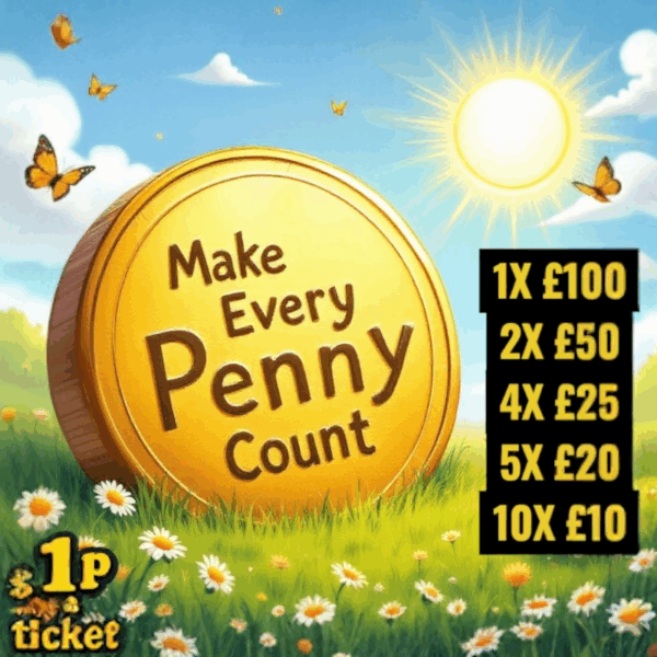 Make Every Penny Count - 1p a ticket with £500 Cash Pot - Instant Wins Only!!!